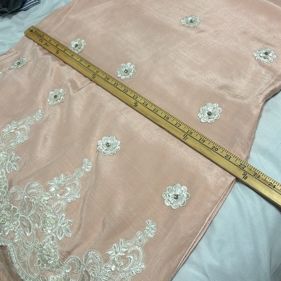 Shalwar kameez duppatta Indian Pakistani wear. Light pink white. Size M (40) - Picture 11 of 17
